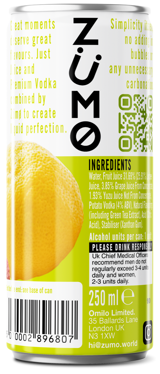 Zümø Lychee+Yuzu+Green Tea Vodka Drink