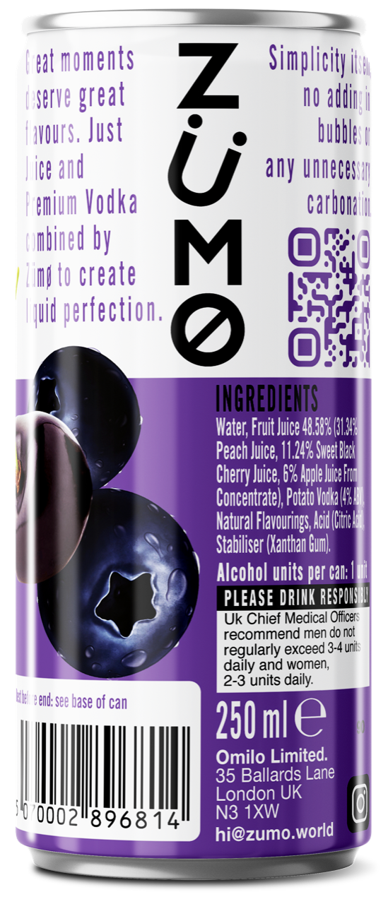 Zümø Sweet Black Cherry+Blueberries